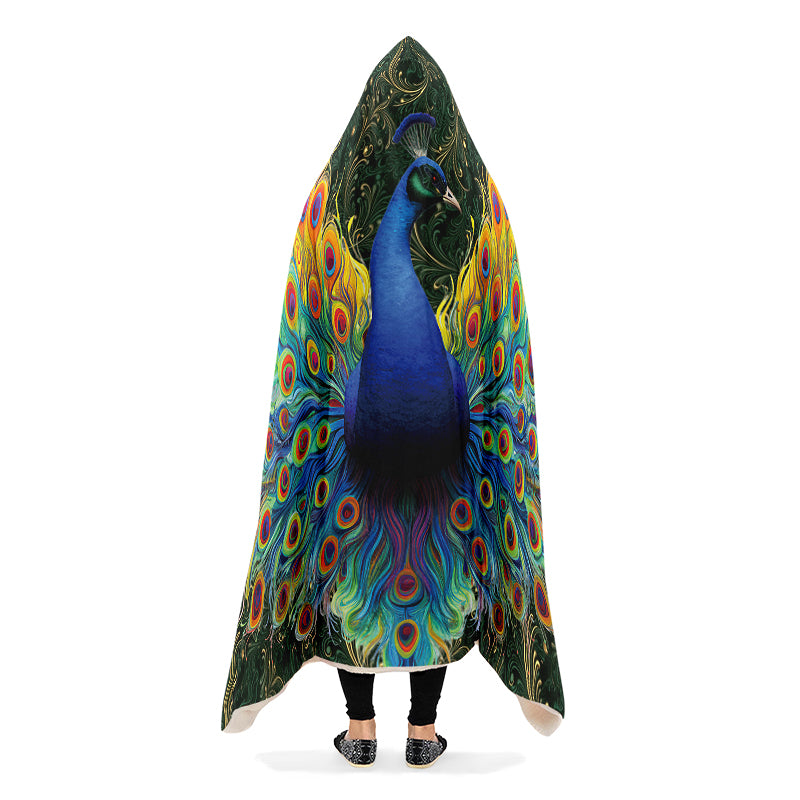 Peacock Hooded Blanket - Offbeat Sweetie