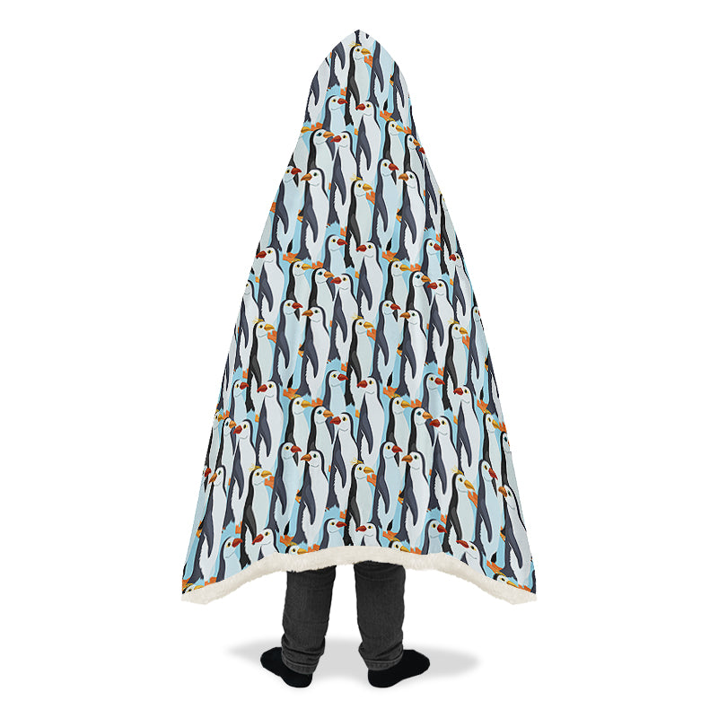 Penguin Party Hooded Blanket