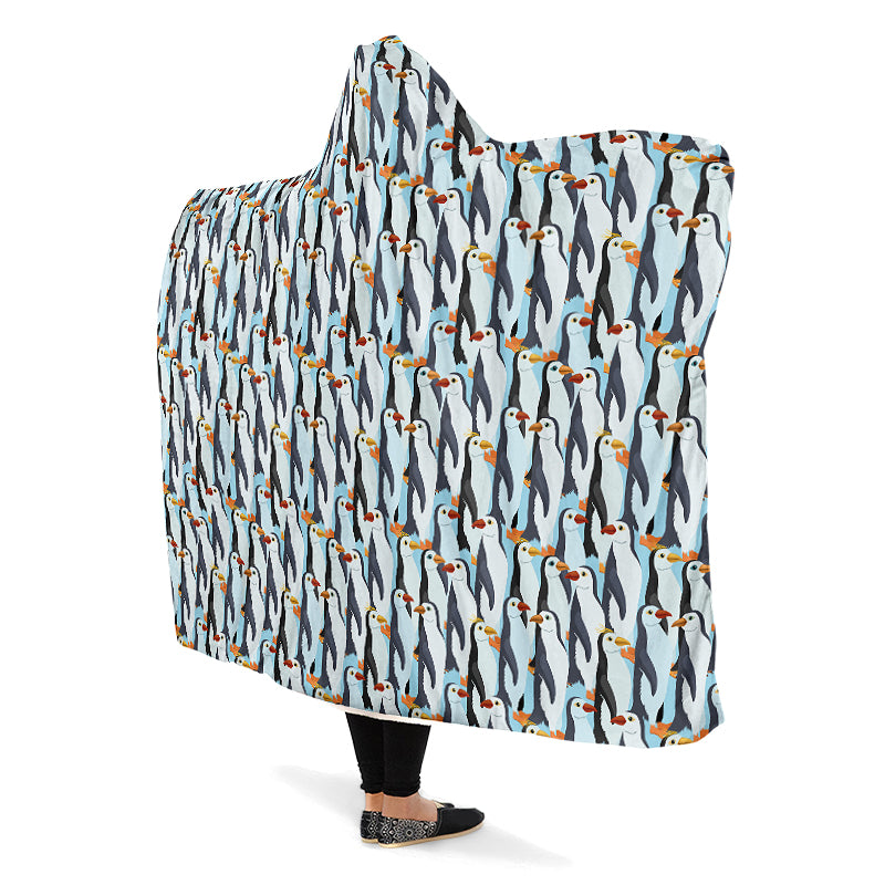 Penguin Party Hooded Blanket