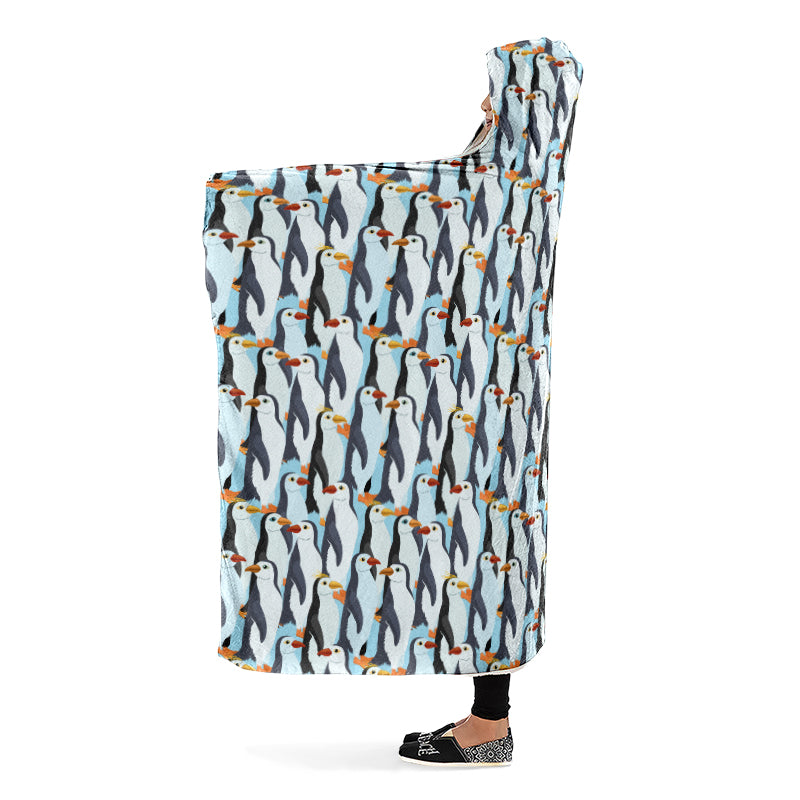 Penguin Party Hooded Blanket