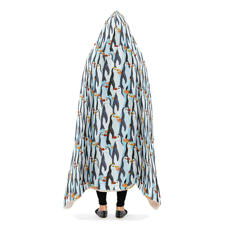 Penguin Party Hooded Blanket