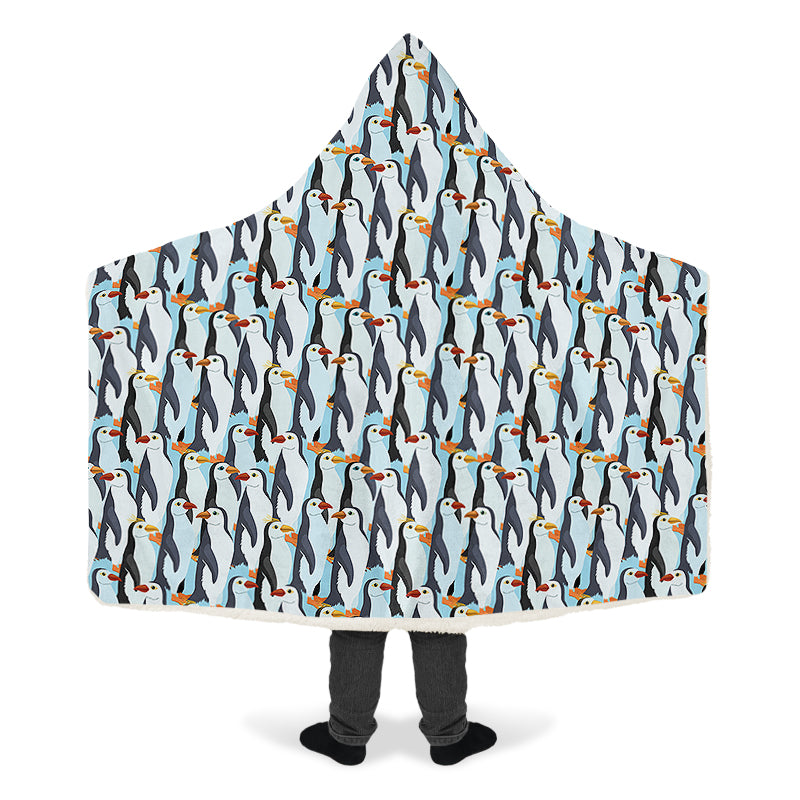 Penguin Party Hooded Blanket