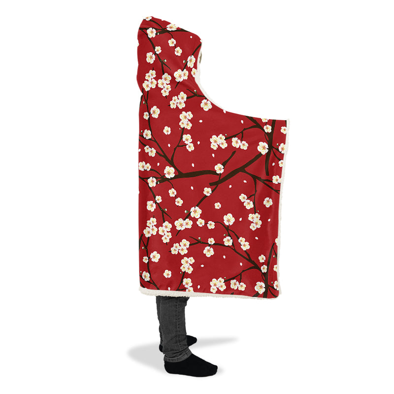 Plum Blossom Hooded Blanket