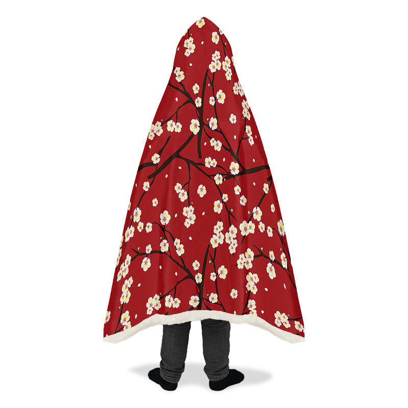 Plum Blossom Hooded Blanket