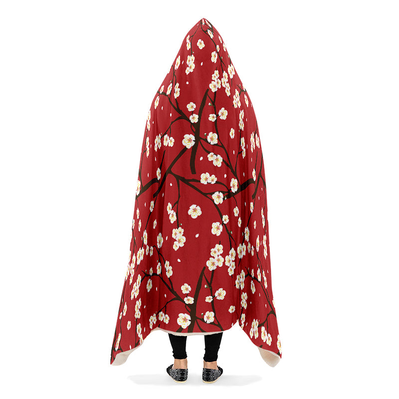 Plum Blossom Hooded Blanket