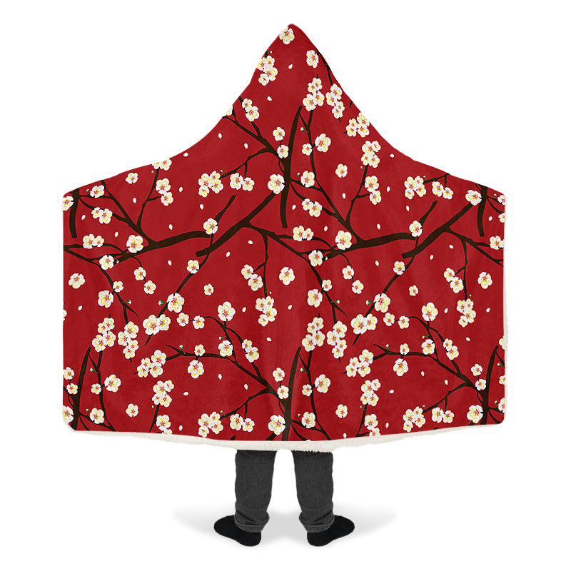 Plum Blossom Hooded Blanket
