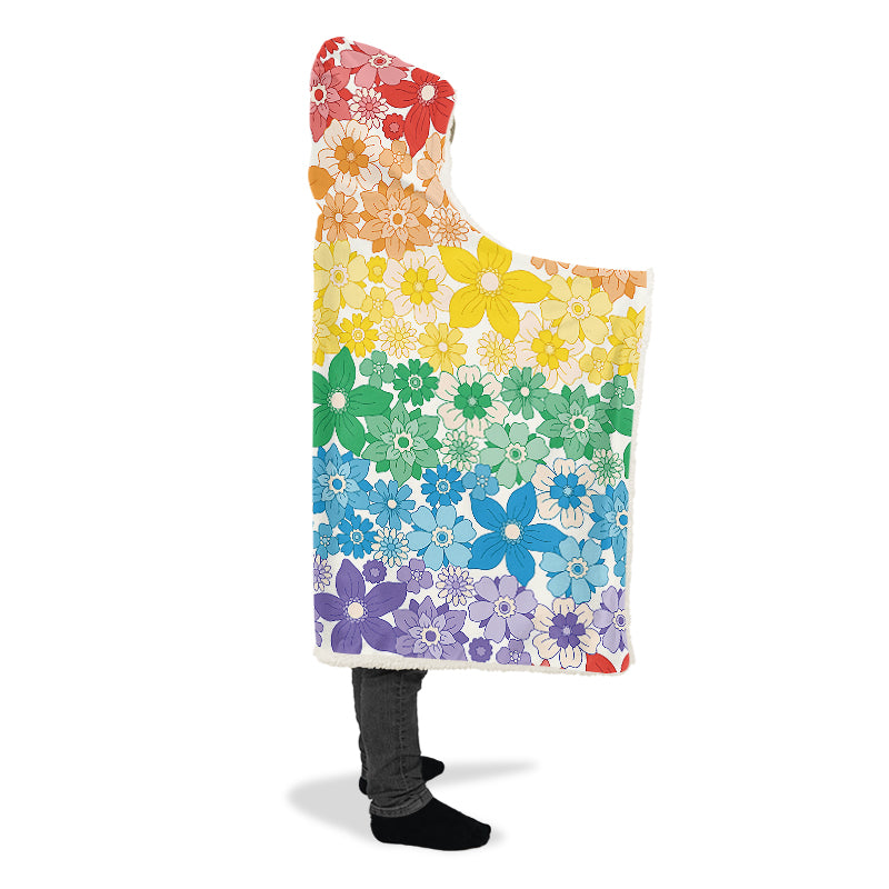 Pride Flowers Hooded Blanket - Offbeat Sweetie