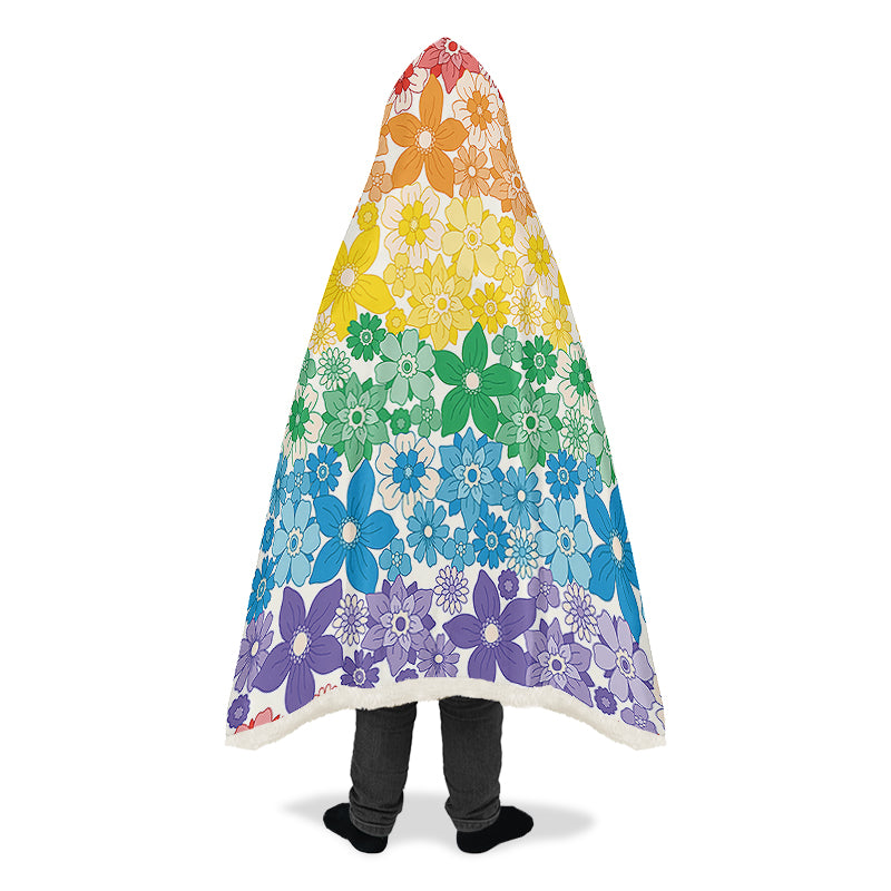 Pride Flowers Hooded Blanket - Offbeat Sweetie