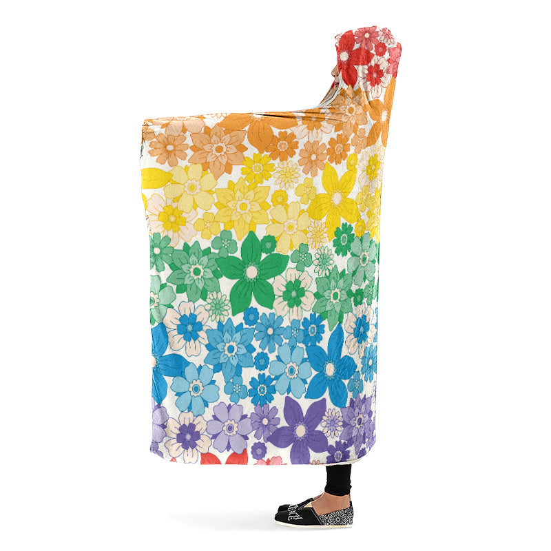 Pride Flowers Hooded Blanket - Offbeat Sweetie
