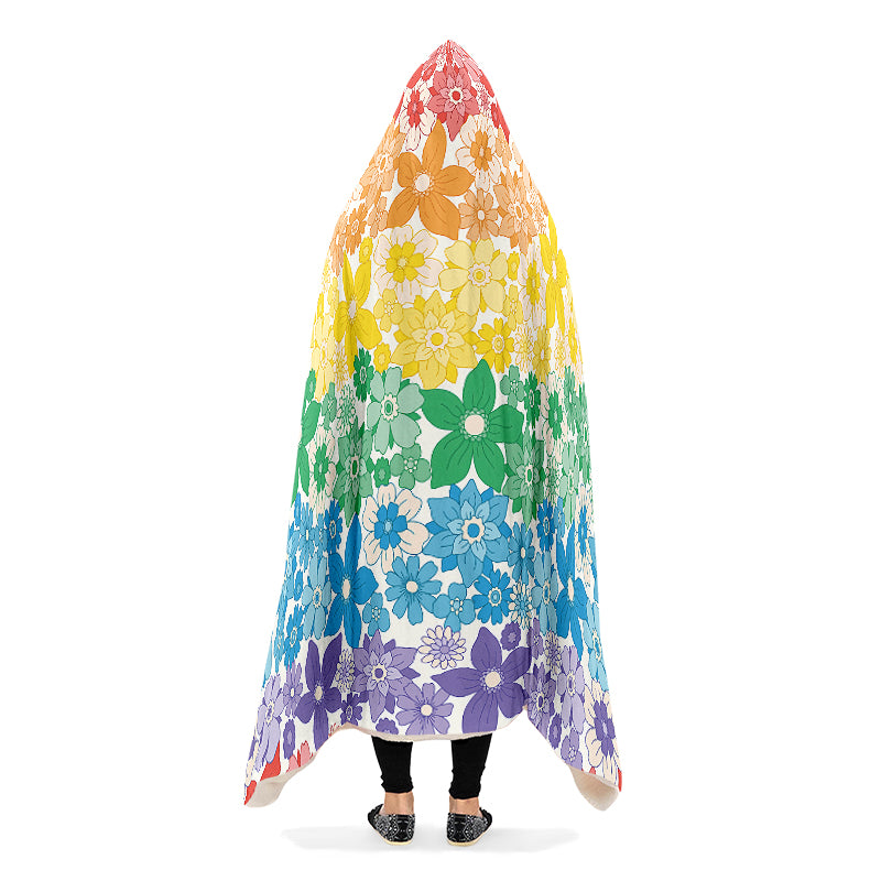 Pride Flowers Hooded Blanket - Offbeat Sweetie