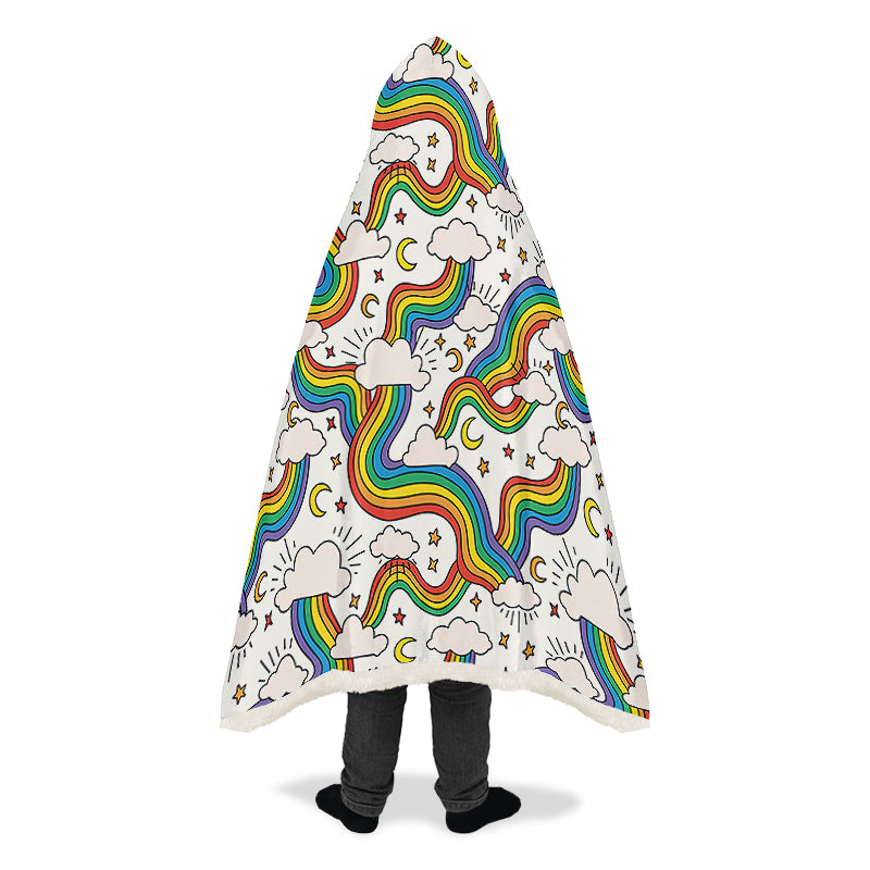 Rainbow Dreams Hooded Blanket