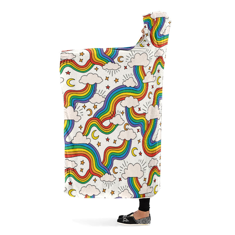 Rainbow Dreams Hooded Blanket