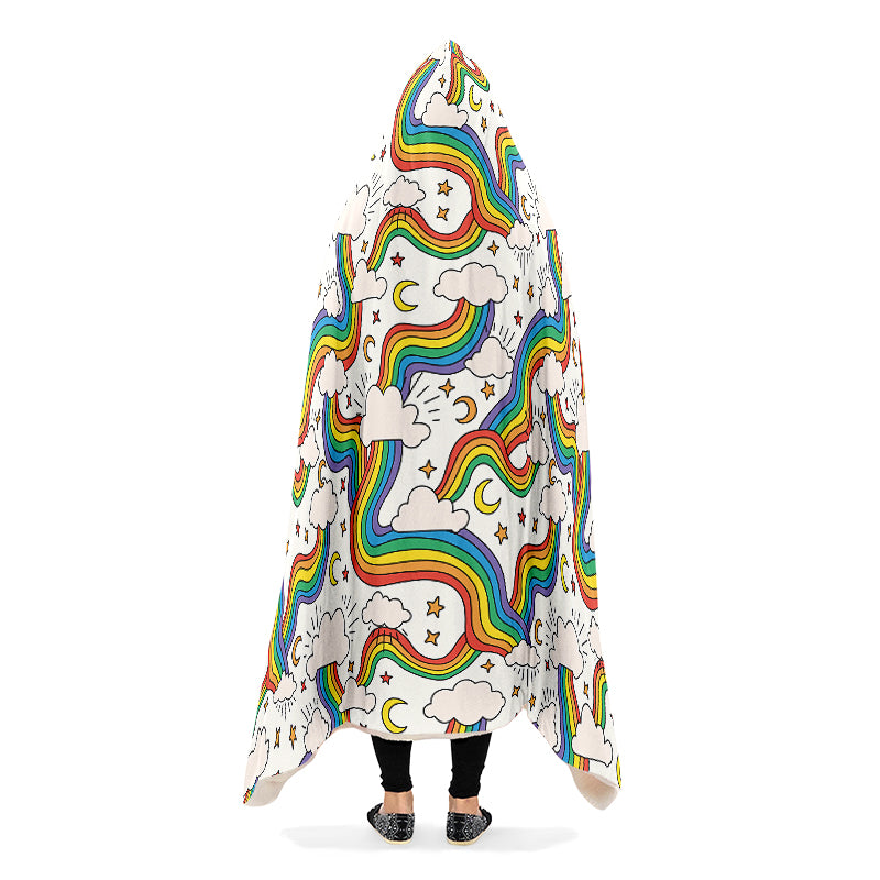 Rainbow Dreams Hooded Blanket