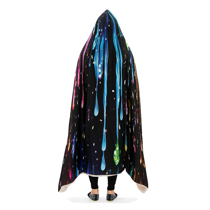 Rainbow Drips Hooded Blanket - Offbeat Sweetie