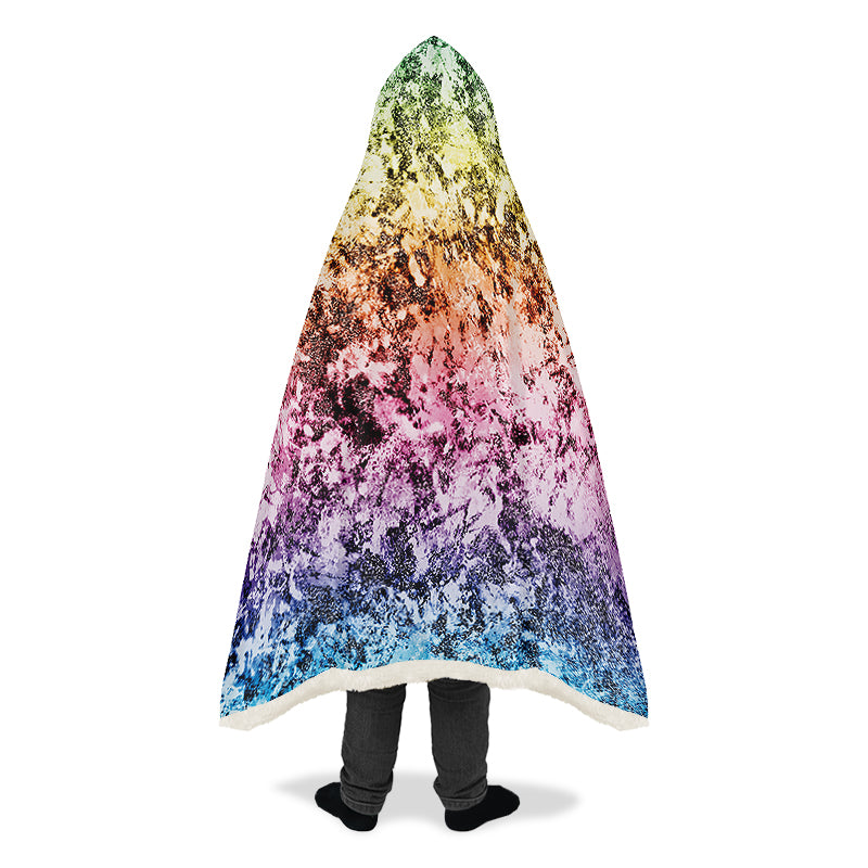 Rainbow Grunge Hooded Blanket