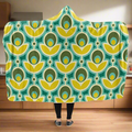 Retro Flowers Hooded Blanket - Offbeat Sweetie
