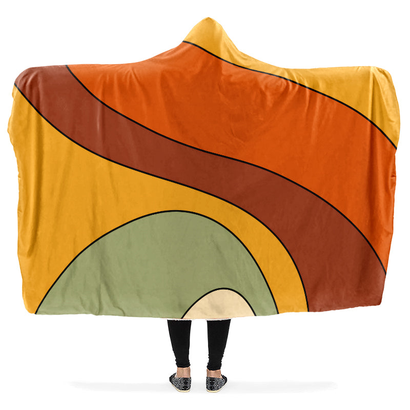 Retro Swirl Hooded Blanket - Offbeat Sweetie