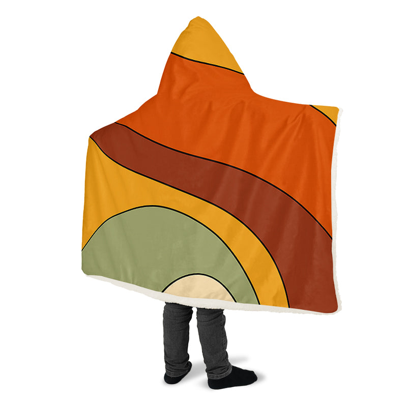 Retro Swirl Hooded Blanket - Offbeat Sweetie