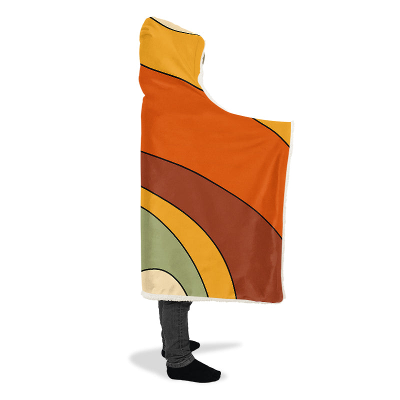 Retro Swirl Hooded Blanket - Offbeat Sweetie