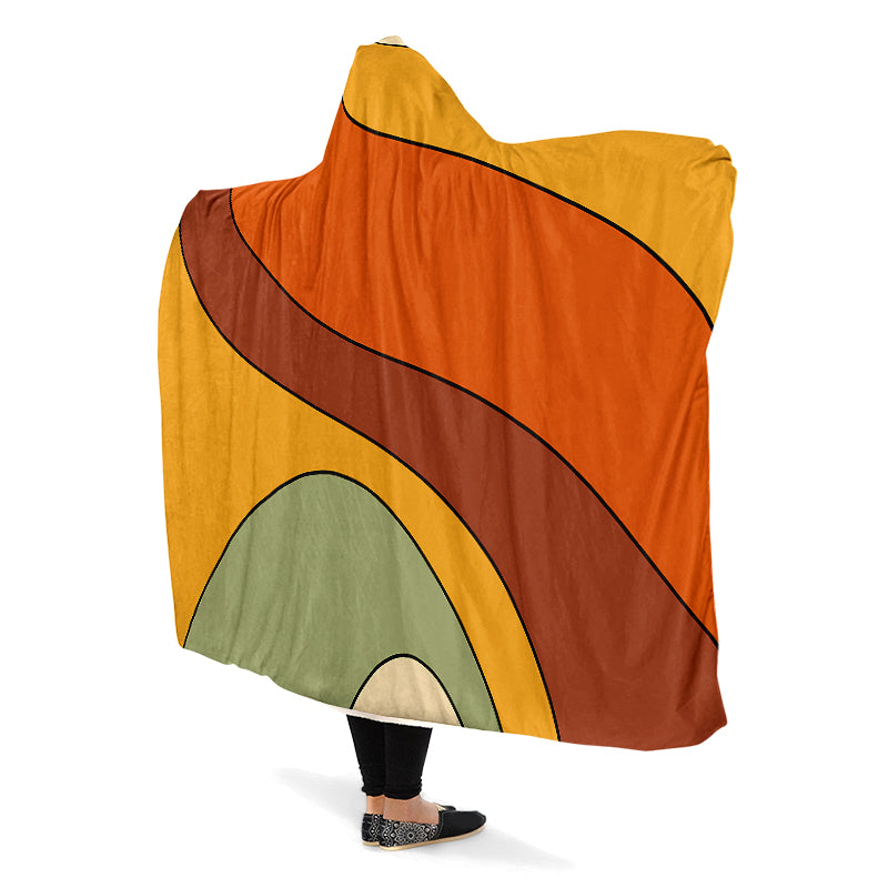 Retro Swirl Hooded Blanket - Offbeat Sweetie