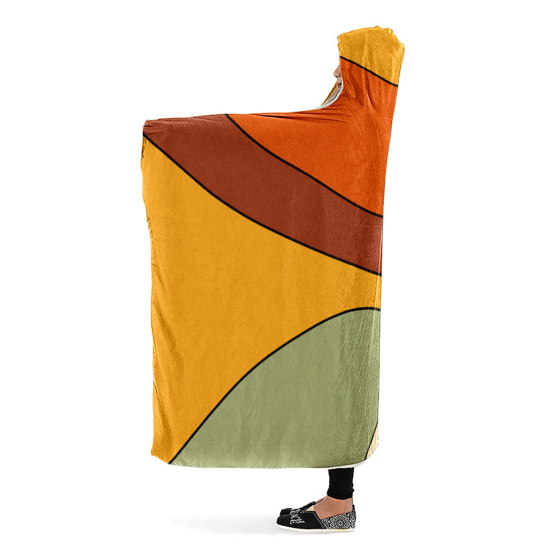 Retro Swirl Hooded Blanket - Offbeat Sweetie