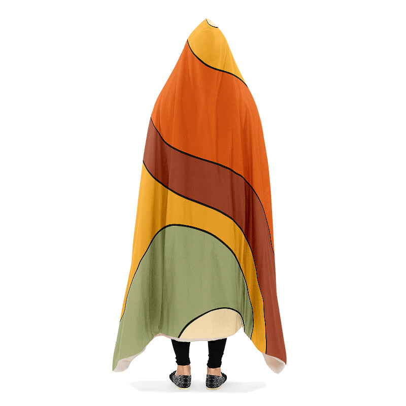 Retro Swirl Hooded Blanket - Offbeat Sweetie