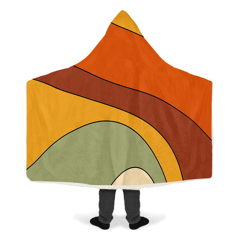 Retro Swirl Hooded Blanket - Offbeat Sweetie