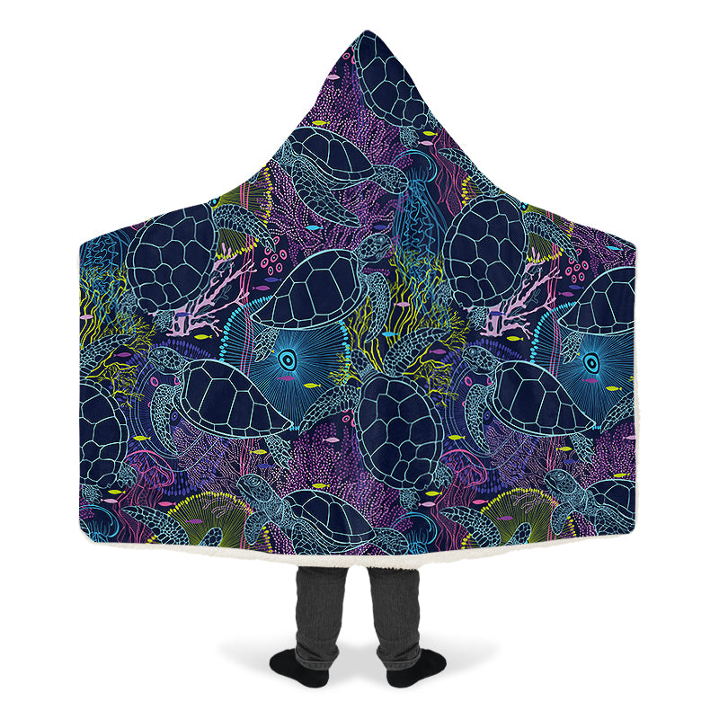 Sea Turtles Hooded Blanket