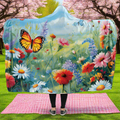 Springtime Hooded Blanket - Offbeat Sweetie
