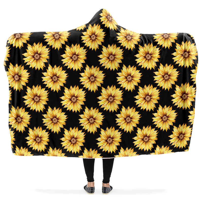 Sunflowers Hooded Blanket - Offbeat Sweetie