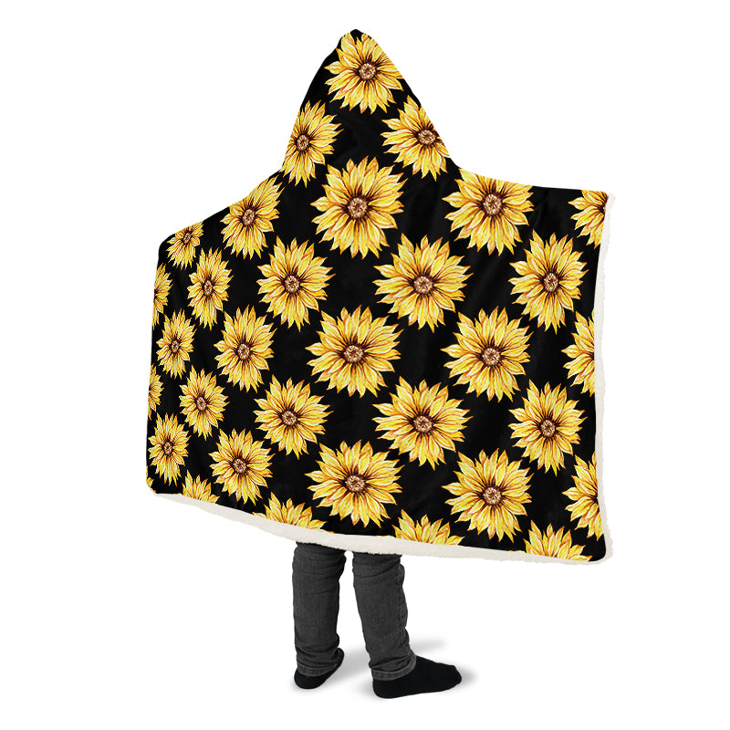 Sunflowers Hooded Blanket - Offbeat Sweetie