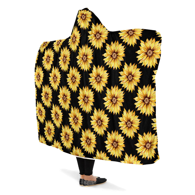 Sunflowers Hooded Blanket - Offbeat Sweetie
