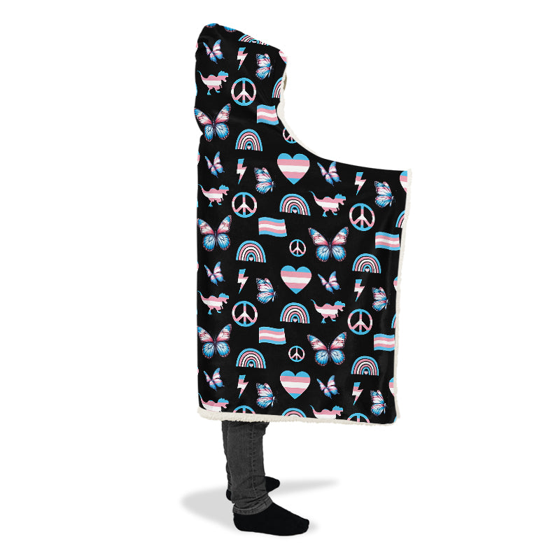 Trans Love Hooded Blanket