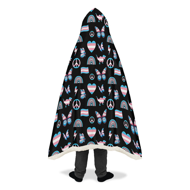 Trans Love Hooded Blanket