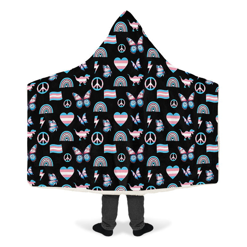 Trans Love Hooded Blanket