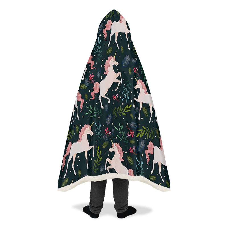 Unicorn Garden Hooded Blanket
