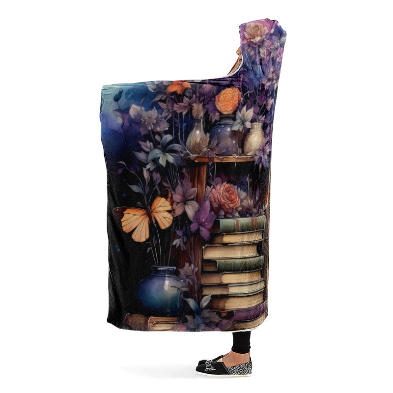 Whimsical Library Hooded Blanket - Offbeat Sweetie