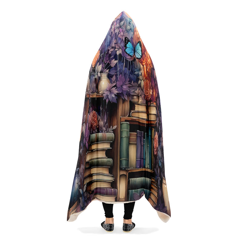 Whimsical Library Hooded Blanket - Offbeat Sweetie