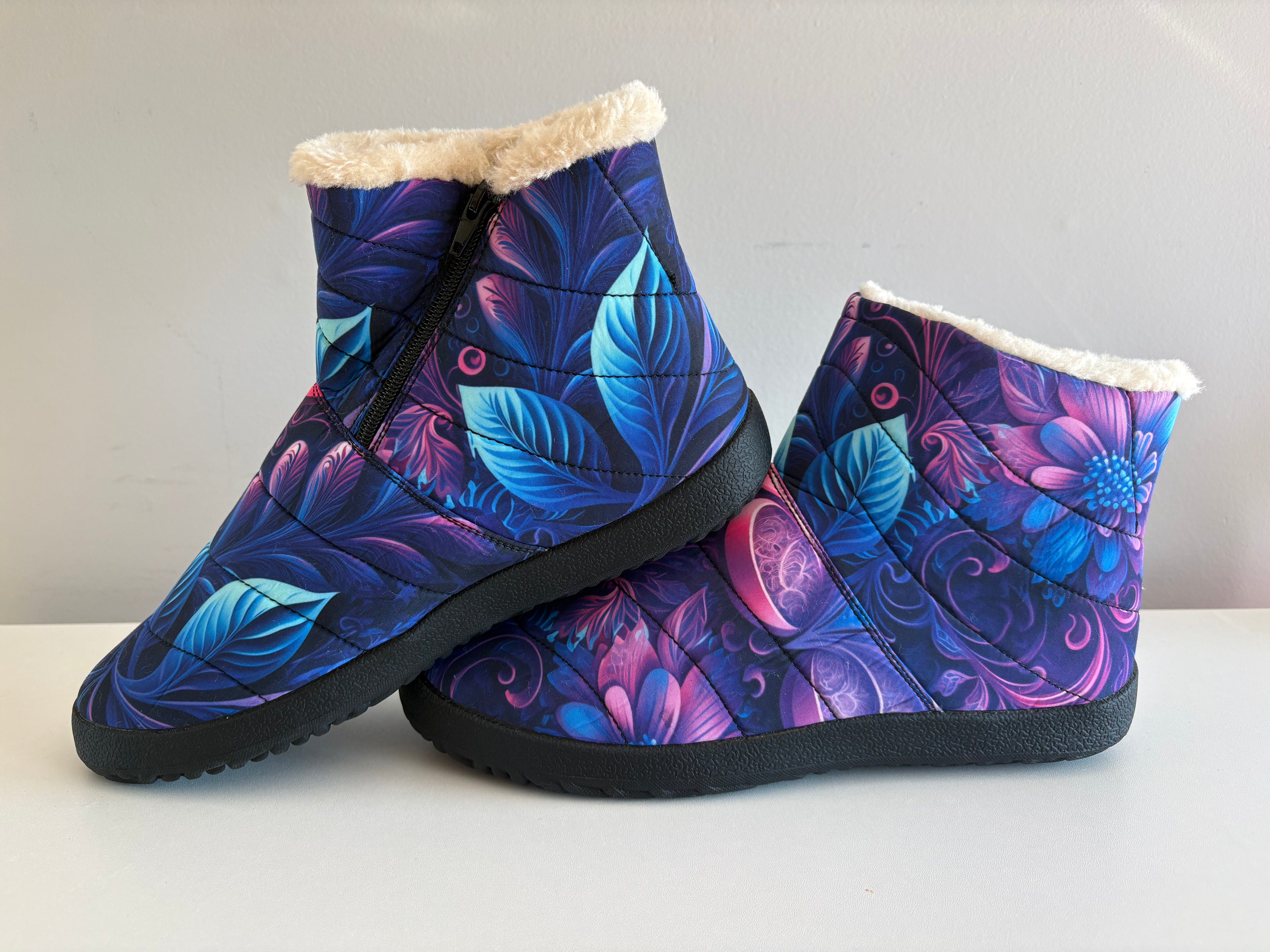 Secret Garden Faux Fur Ankle Boots - EU 44 / Women's US 11.5