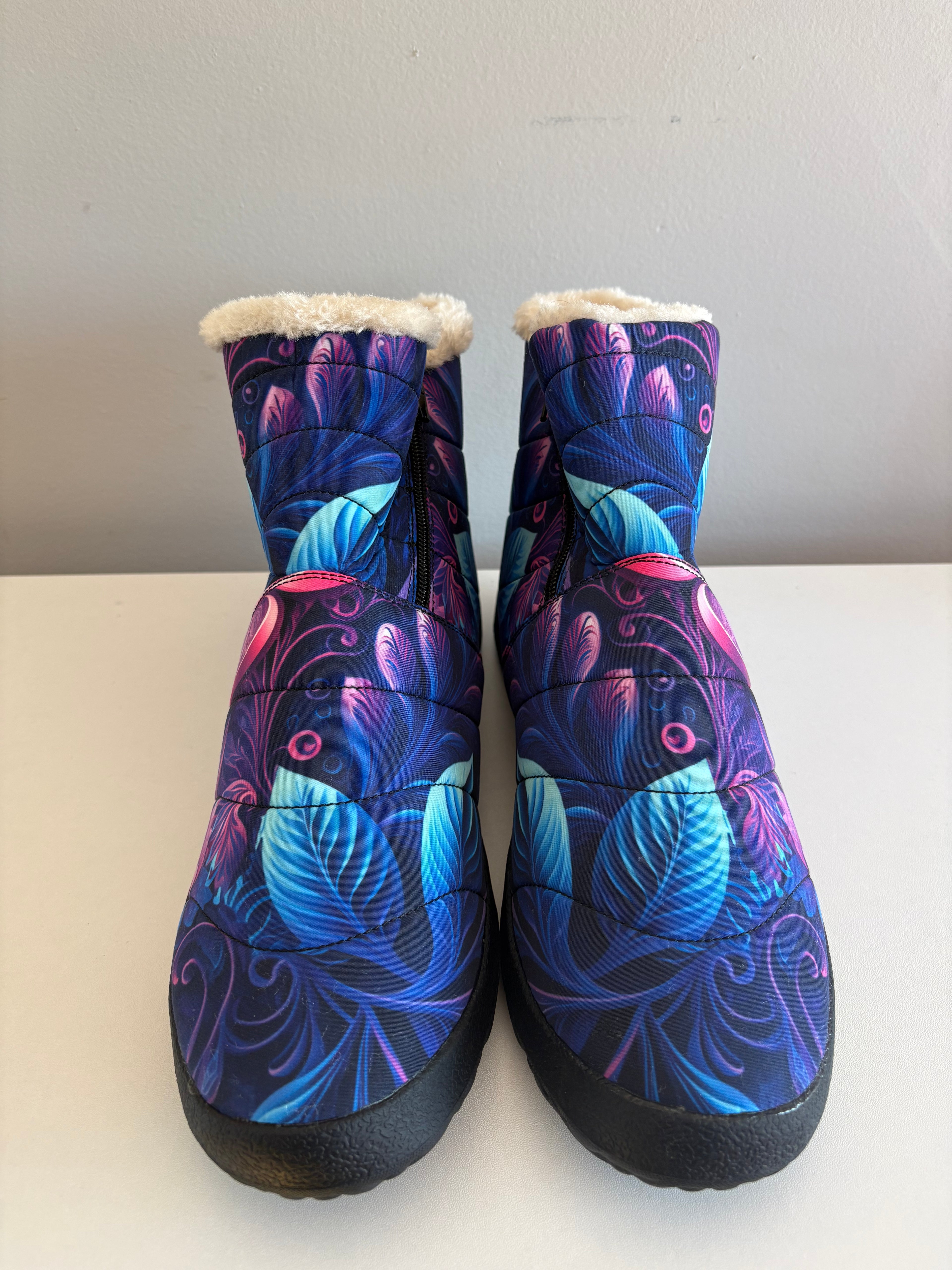 Secret Garden Faux Fur Ankle Boots - EU 44 / Women's US 11.5