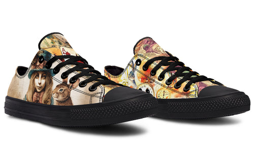 All Mad Here Low Tops - Offbeat Sweetie