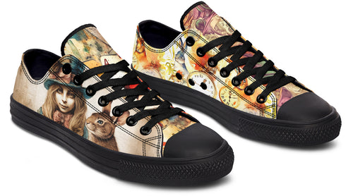 All Mad Here Low Tops - Offbeat Sweetie