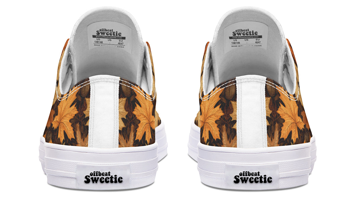 Autumn Leaves Low Tops - Offbeat Sweetie