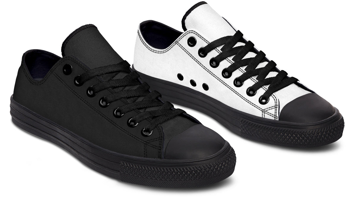 Black and White Mismatch Low Tops