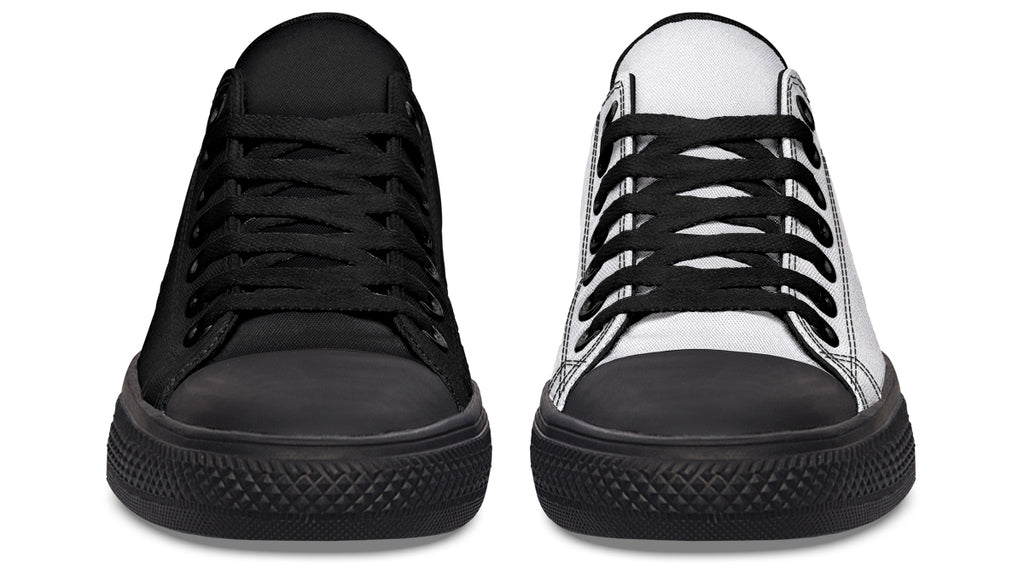 Black and White Mismatch Low Tops