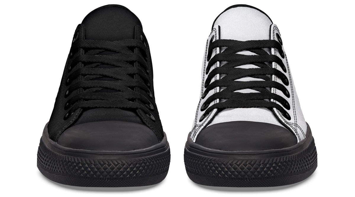 Black and White Mismatch Low Tops