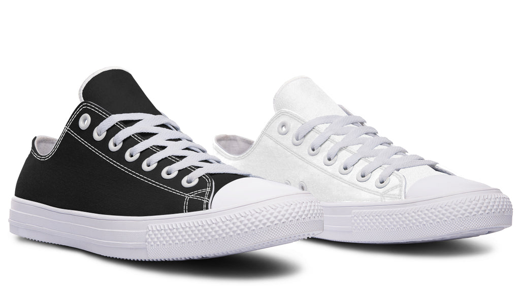 Black and White Mismatch Low Tops