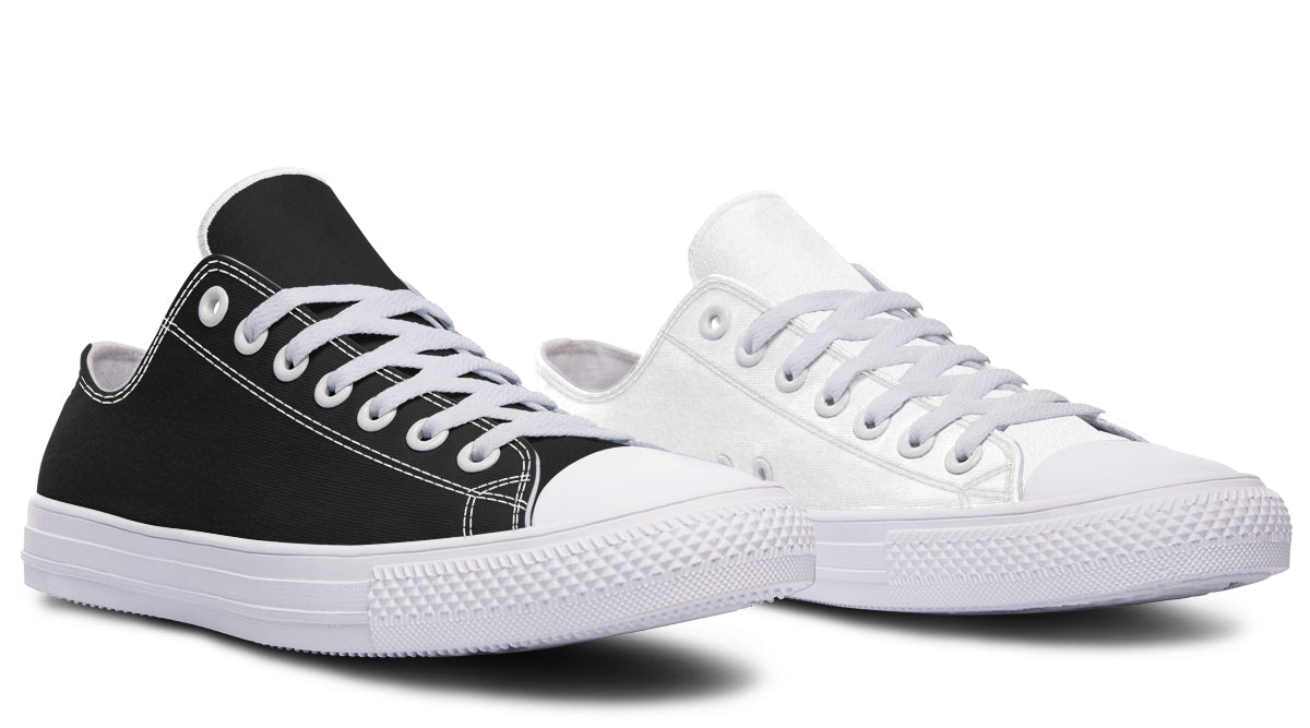 Black and White Mismatch Low Tops