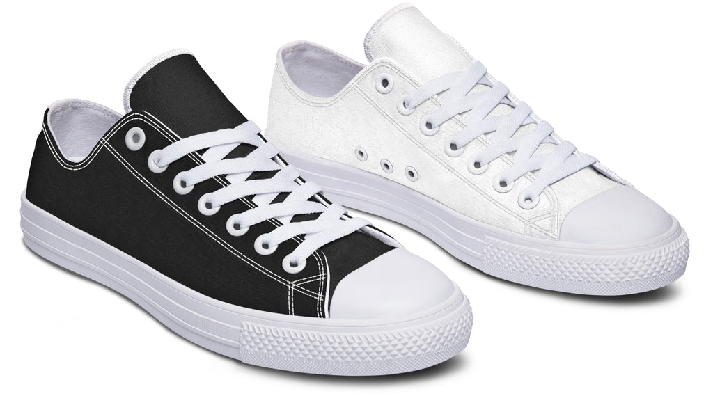 Black and White Mismatch Low Tops