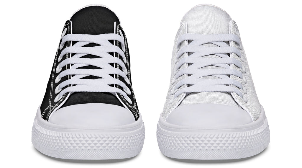 Black and White Mismatch Low Tops
